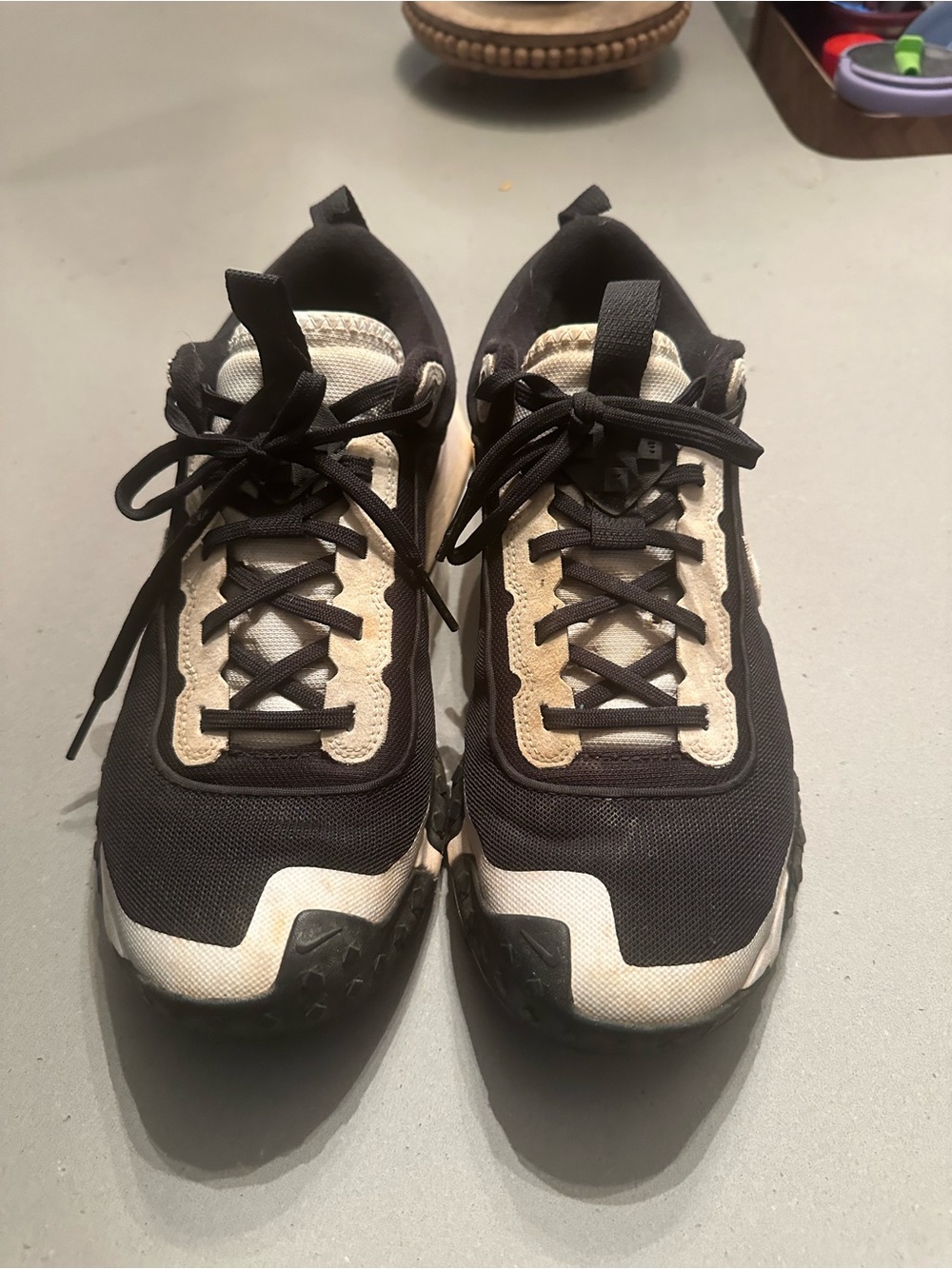 Nike Black and White Low-Top Baseball Turf Sneakers